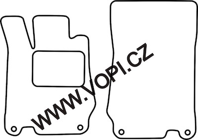 Autokoberce Mercedes SL R230 350/500 cabrio 2003 - 2012 Autofit (2936)